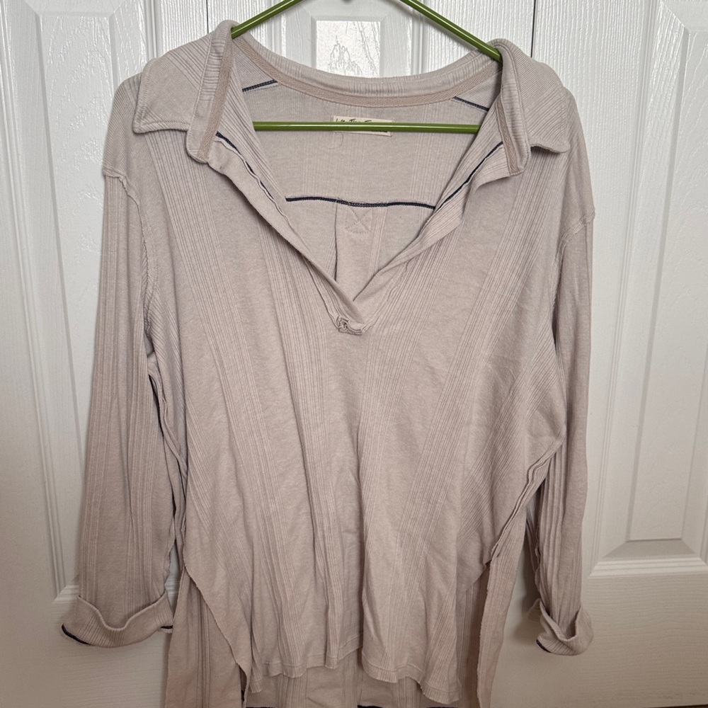We The Free Light Beige V NeckShirt
